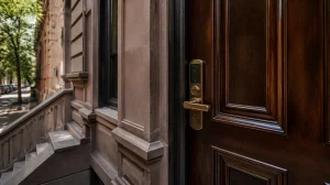 Residential locksmith Upper East Side securing a modern apartment entrance with high security locks