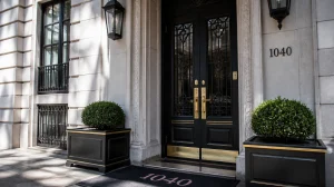 Residential locksmith Upper East Side protecting a luxury apartment building entrance