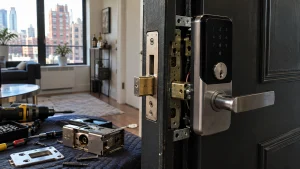 Smart lock installation Manhattan professional door hardware setup