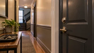 Manhattan apartment entry door with a deadbolt during a lockout